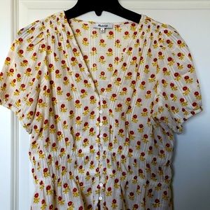 Madewell floral top NEW